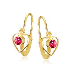 Bebi-gyermek-fulbevalo-sziv-piros-kovel