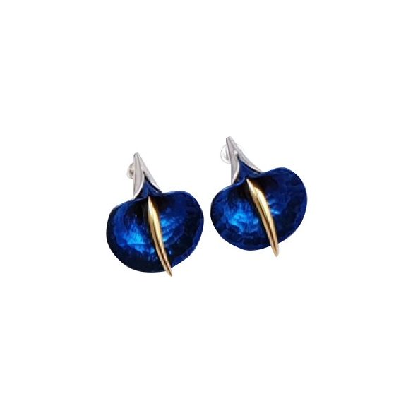 Kék titánium fülbevaló (kicsi) -AEM