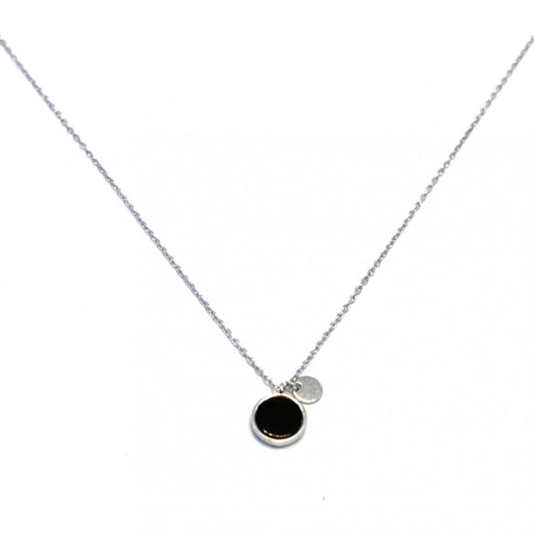 Anker-lanc-fekete-koves-medallal-N-0053/Ag-925-Rh